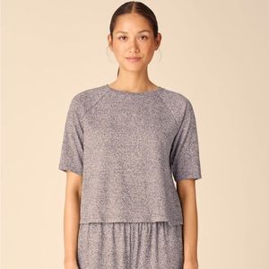 Eileen Fisher Cotton Hemp Crewneck Top, M